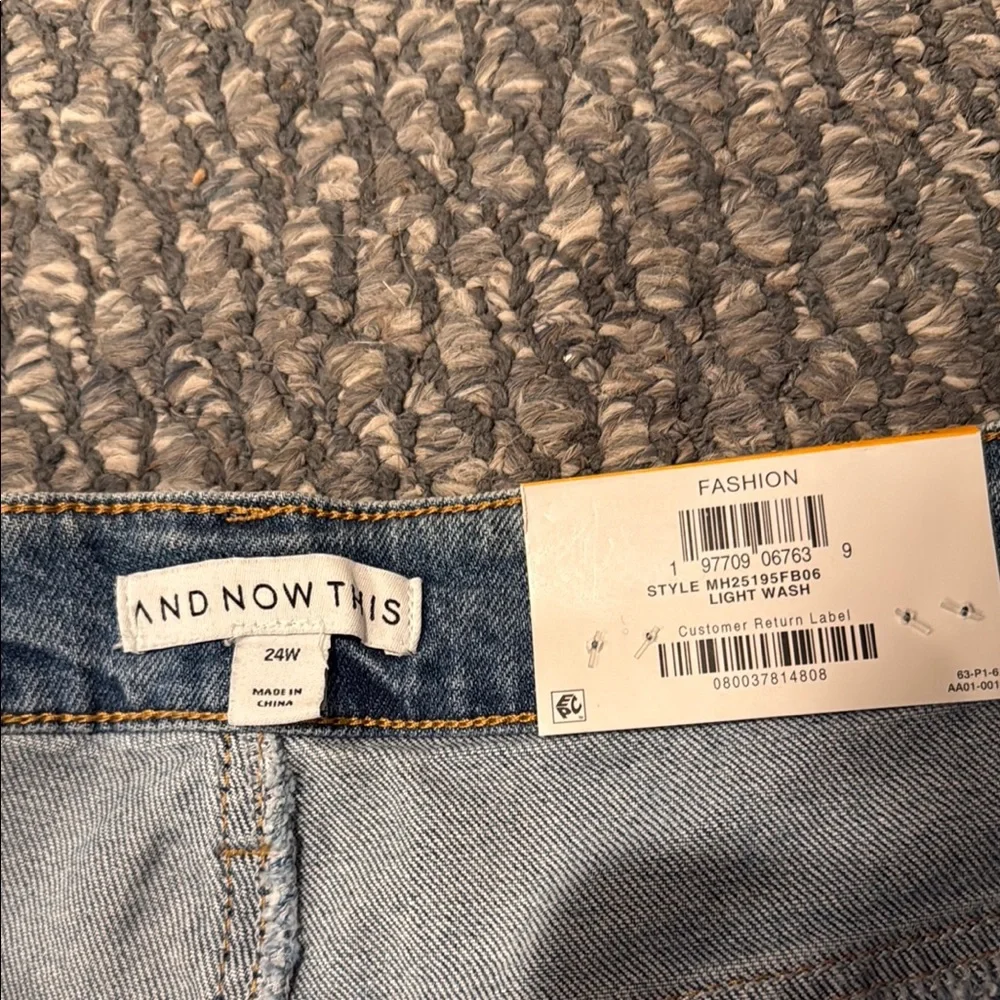 Women's And Now This Ultra High Rise Comfort Stretch Straight Leg Jeans Sz 24W - Picture 3 of 5
